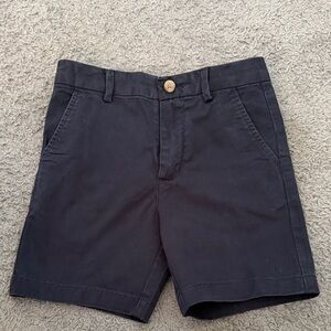 Vineyard Vines Navy Flat-Front Cotton Shorts